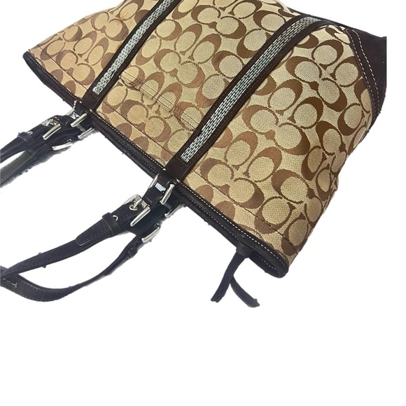 Coach Brown #8K52  Black Signature Tote - Picture 7 of 8